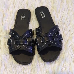 a.n.a Black Women's Sandals with Stitch Detail Size 6